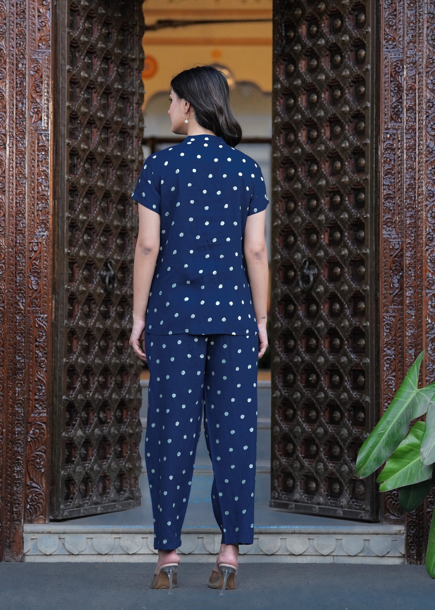 Blue Women Printed Night suit