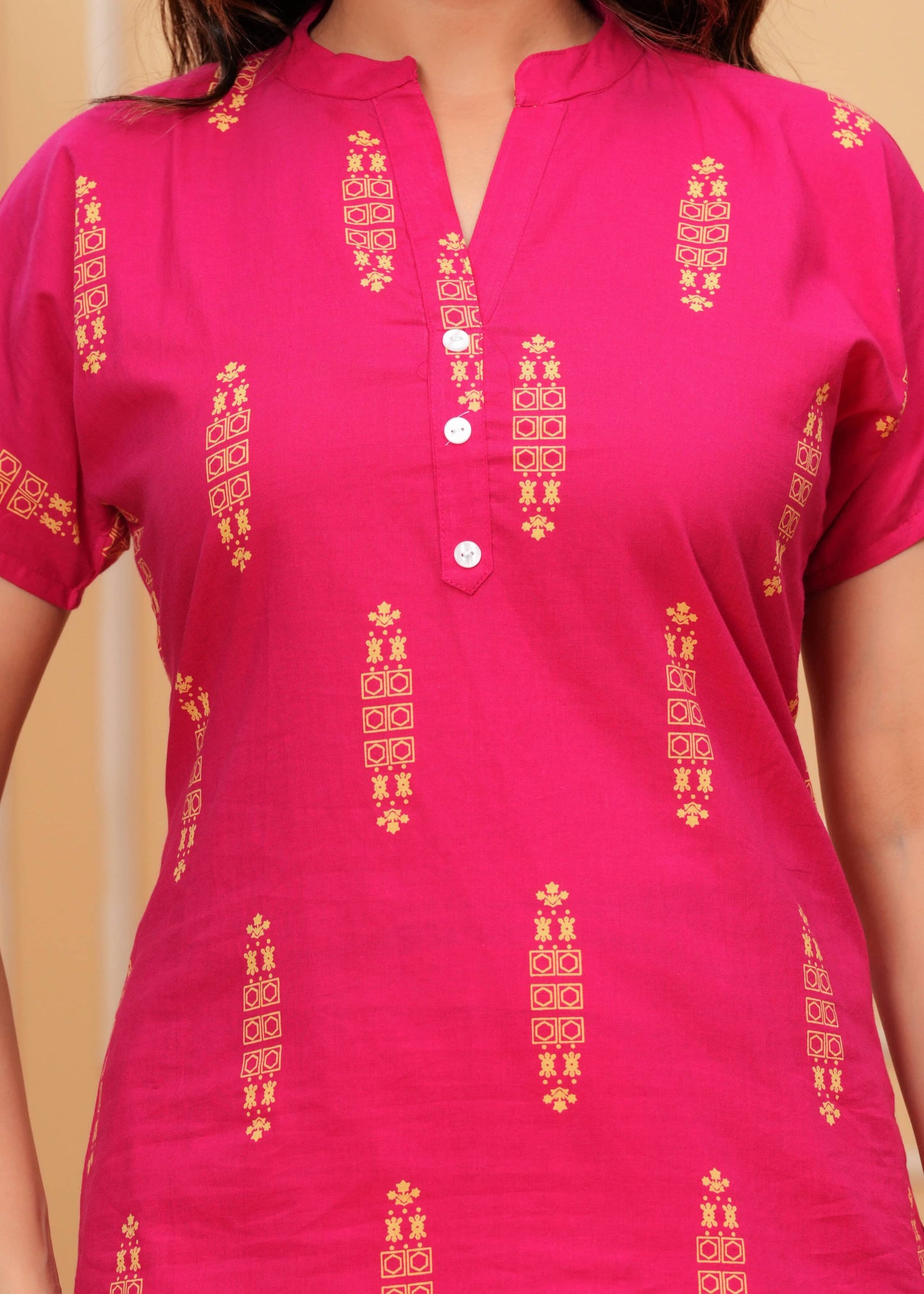 Pink Women Printed Night suit