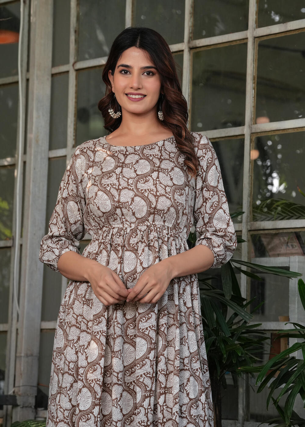 Women Ethnic Motifs Printed Fit & Flared Dress