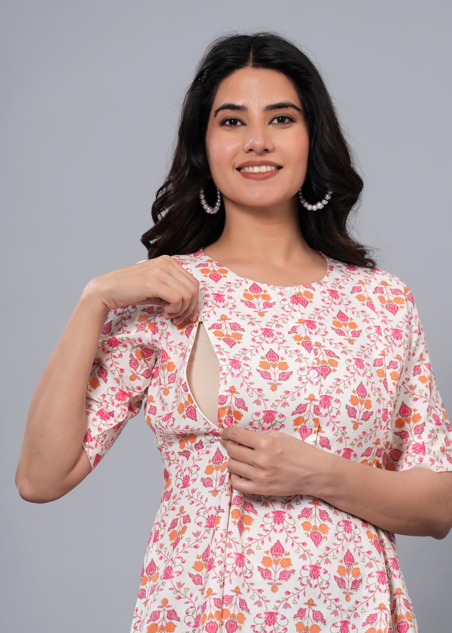 Off-White Regular A-Line Maternity Top