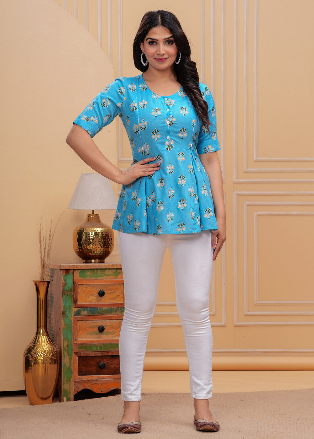 Women Printed Maternity A-Line Top