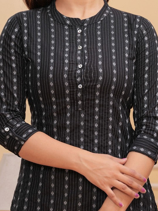 Women Printed Cotton A-Line Top